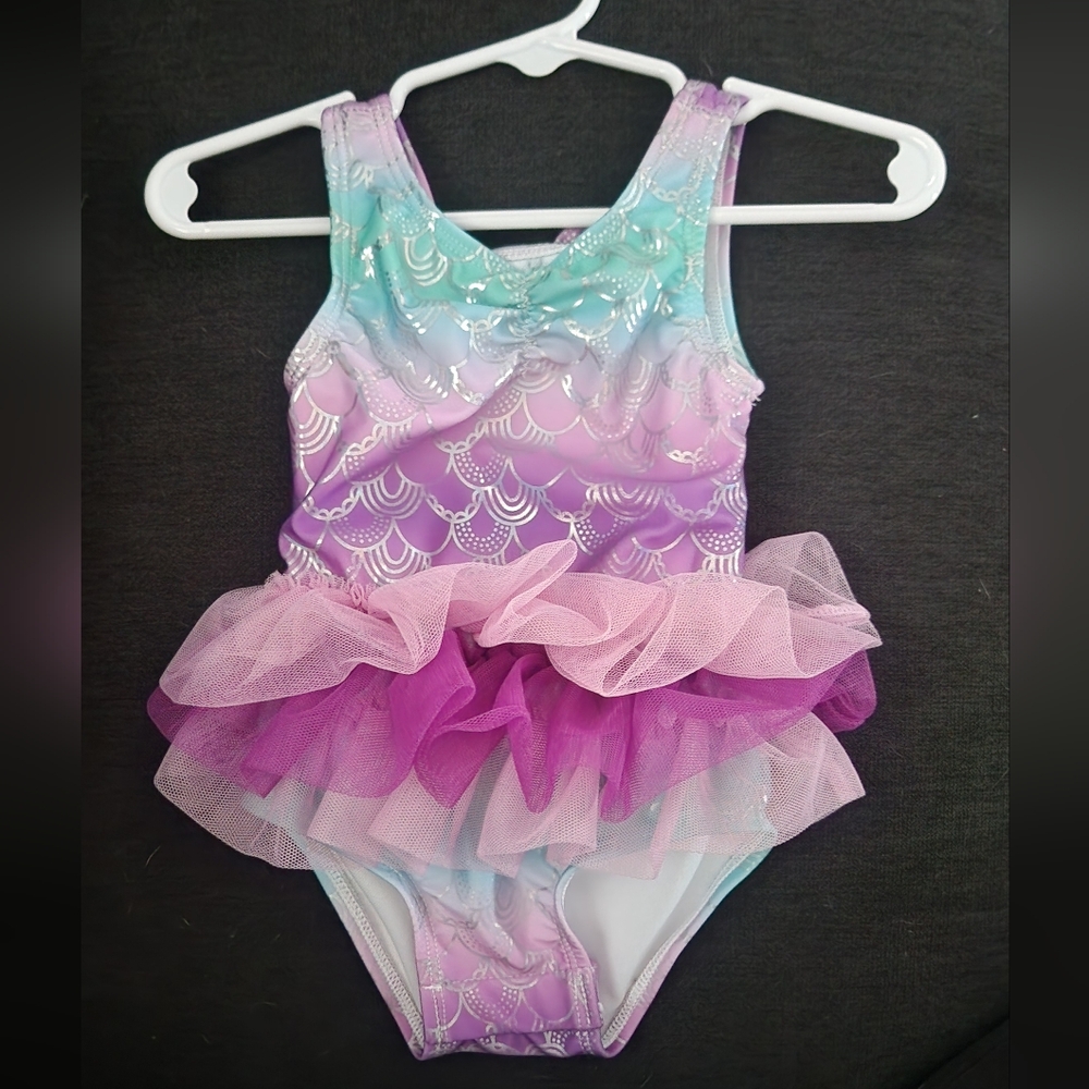 Cat & Jack Mermaid Tutu Swimsuit 12 Months